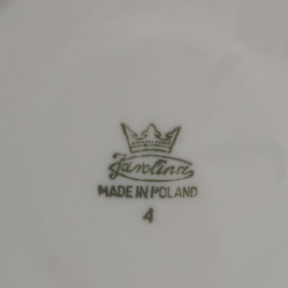 VTG Cobalt Blue Gold Interior Fine Porcelain Favolina 4 Cups & Saucers Poland - Picture 9 of 16